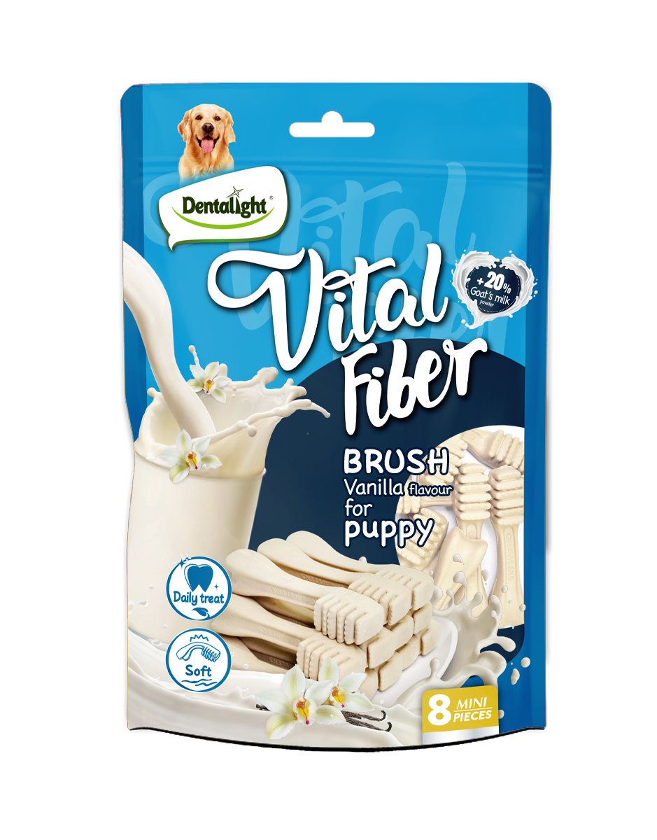 2.7" Vital Fiber Brush×8pcs 80g with 20% goat's milk powder, Vanilla flavour