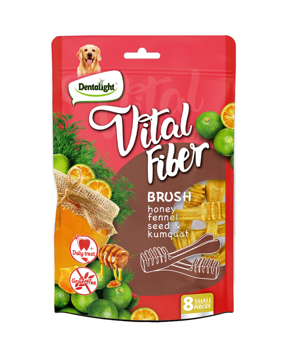 2.7" Vital Fiber Brush×8pcs 80g honey, fennel seed, kumquat